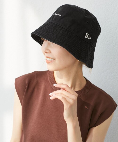 ROPE' PICNIC（ロペピクニック）の「【NEW ERA(R)/ニューエラ別注】STATE OF NY DOWN HAT/リンクコーデ（ハット・レディース・ブラック/ベージュ系/ブルー系・F）」の2枚目の写真