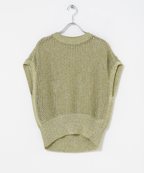 URBAN RESEARCH ROSSO（アーバンリサーチロッソ）の「ELENDEEK　MELANGE MESH KNIT（ベスト・レディース・GRY/GRN・Free）」の2枚目の写真