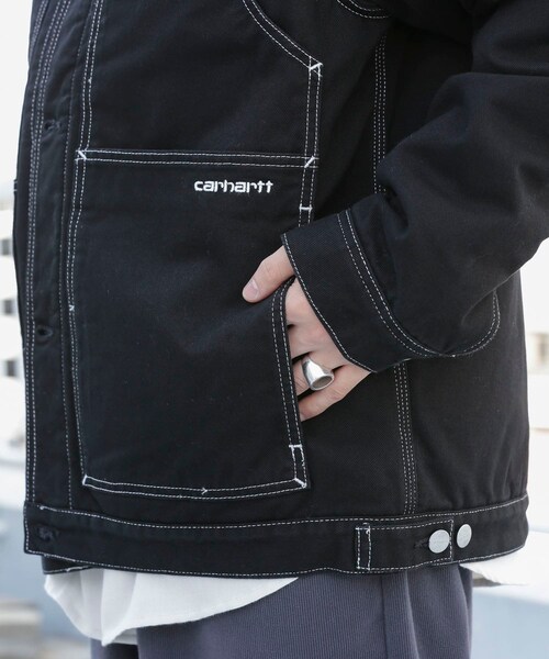 SENSE OF PLACE by URBAN RESEARCH(センスオブプレイスバイアーバンリサーチ)の「carhartt DOUBLE FRONT JACKET(カバーオール・メンズ・BEIGE/BLACK・M/L)」の9枚目の写真