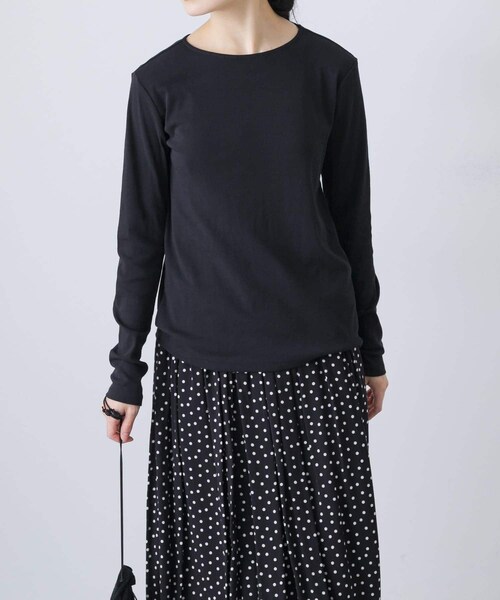 かぐれ（カグレ）の「ハイツイストコットンボートカットソー（Tシャツ/カットソー・レディース・OFF/MINT/BLACK・FREE）」の13枚目の写真