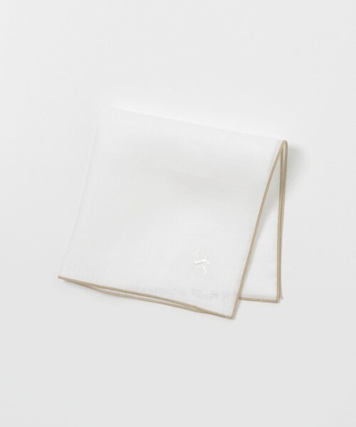 URBAN RESEARCH DOORS（アーバンリサーチドアーズ）の「LIFE STYLE TAILOR　リネンチーフ（ハンカチ/ハンドタオル・メンズ・WHT-WHT/WHT-NVY/WHT-BEG・-）」の7枚目の写真