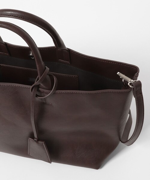 URBAN RESEARCH Sonny Label（アーバンリサーチサニーレーベル）の「2WAYワイドハンドバッグ（ハンドバッグ・レディース・ブラック/Dブラウン・One）」の18枚目の写真