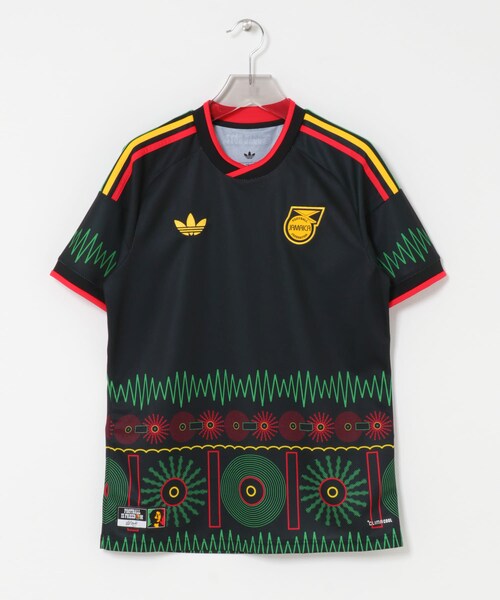 URBAN RESEARCH(アーバンリサーチ)の「adidas サッカージャマイカ代表 26 × ボブ・マーリー アウェイ レプリカ ユニフォーム(Tシャツ/カットソー・メンズ・ブラック・XL/XXL/XXXL)」の2枚目の写真