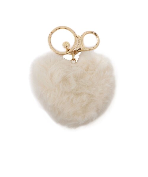 VIS(ビス)の「ハートファーチャーム(キーホルダー・レディース・オフホワイト/ベージュ/ピンク・F)」の10枚目の写真