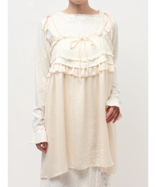 merry jenny（メリージェニー）の「サテンリボンキャミチュニック（チュニック・レディース・アイボリー/ピンク/ラベンダー・F）」の6枚目の写真