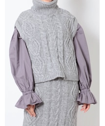 merry jenny | ケーブルニットベスト(ニット/セーター)