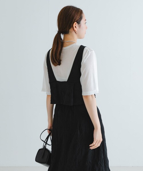 URBAN RESEARCH（アーバンリサーチ）の「『別注』GGG×URBAN RESEARCH　クロップドワッシャートップス（タンクトップ・レディース・BLACK/WHITE・FREE）」の18枚目の写真