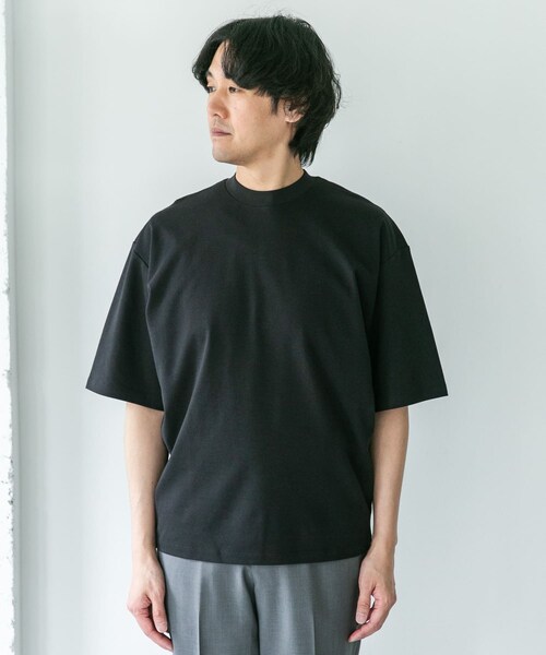 URBAN RESEARCH DOORS（アーバンリサーチドアーズ）の「『UR TECH』防汚ワイドテーパードTシャツ（Tシャツ/カットソー・メンズ・BLUE/WHITE/BLACK・M/L）」の21枚目の写真
