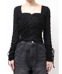 EMODA | フロントボタンギャザートップ(Tシャツ/カットソー)