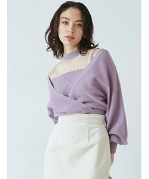 LAGUNAMOON | オフショルレイヤードニットプルオーバー(ニット/セーター)