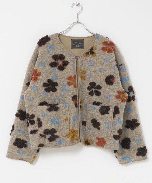 THE GOODLAND MARKET（ザグッドランドマーケット）の「FANAKA　SHORT BLOUSON（ブルゾン・レディース・MULTI/BLACK/BEIGE・FREE）」の11枚目の写真