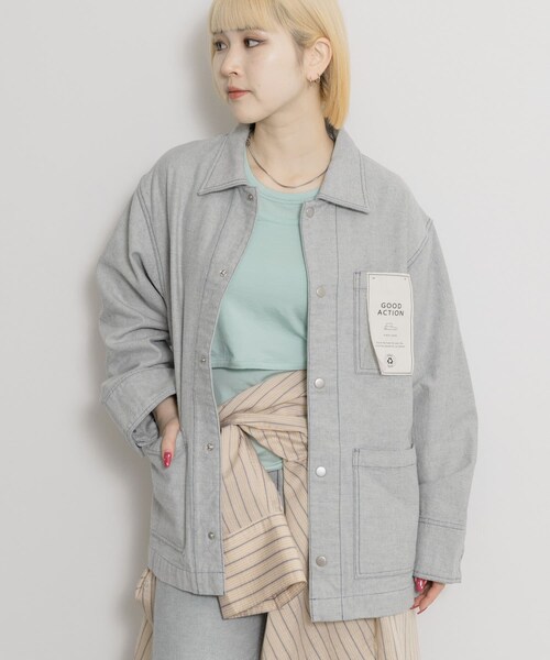 THE GOODLAND MARKET（ザグッドランドマーケット）の「ザ グッドランド マーケット　RE DENIM COVERALL（デニムジャケット・メンズ・L.INDIGO・1/2/3）」の18枚目の写真