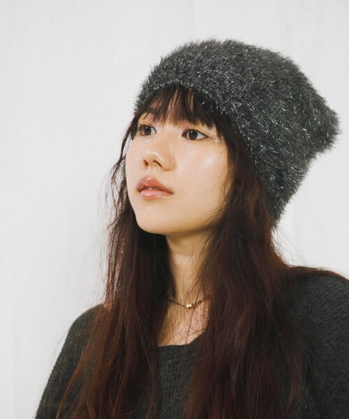 SENSE OF PLACE by URBAN RESEARCH(センスオブプレイスバイアーバンリサーチ)の「『別注』さらさ×SENSE OF PLACE シャギービーニー(ニットキャップ/ビーニー・レディース・OFF WHITE/GRAY・one)」の19枚目の写真