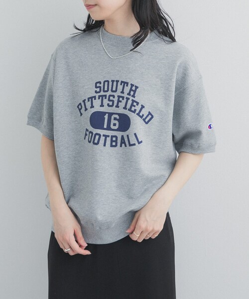 URBAN RESEARCH DOORS(アーバンリサーチドアーズ)の「『別注』CHAMPION×DOORS SWEAT SHORT-SLEEVE SHIRTS(スウェット・レディース・OATMEAL/GRAY/OFFBLACK/DARKBLUE・One)」の14枚目の写真