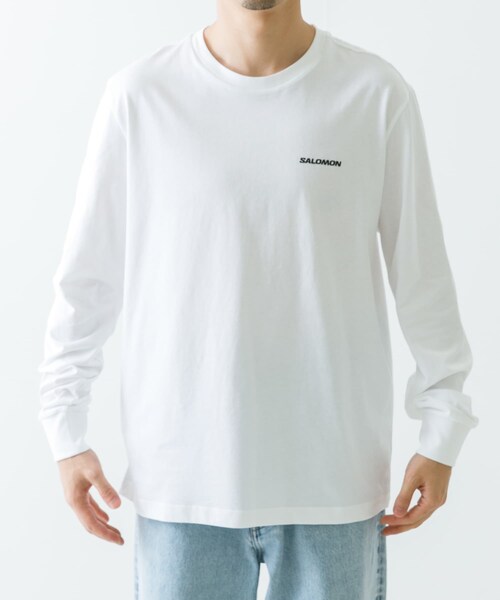 URBAN RESEARCH（アーバンリサーチ）の「SALOMON　LOGO LONG-SLEEVE T-SHIRTS M（Tシャツ/カットソー・メンズ・WHITE・S/M/L/XL）」の3枚目の写真