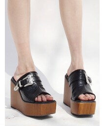 EVRIS | バックルウッドヒールサンダル(サンダル)