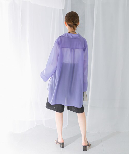 URBAN RESEARCH ROSSO（アーバンリサーチロッソ）の「シアースキッパーロングシャツ（シャツ/ブラウス・レディース・ivory/blue・FREE）」の19枚目の写真