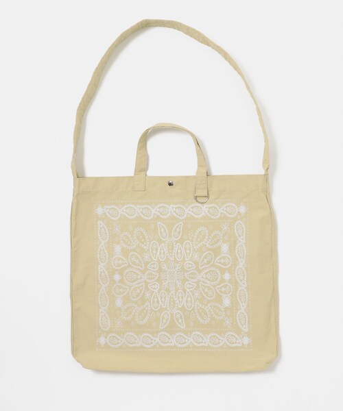 RODE SKO（ロデスコ）の「リップストップダブルショルダー柄トート（トートバッグ・メンズ・BEIGE・one）」の6枚目の写真