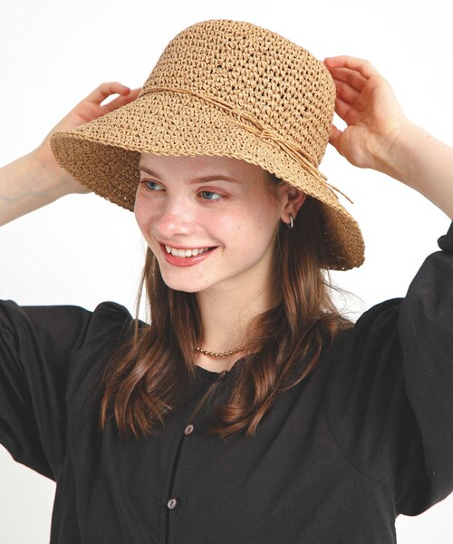 URBAN RESEARCH Sonny Label（アーバンリサーチサニーレーベル）の「折り畳みペーパーハット（ハット・レディース・キャメル/ベージュ・one）」の18枚目の写真