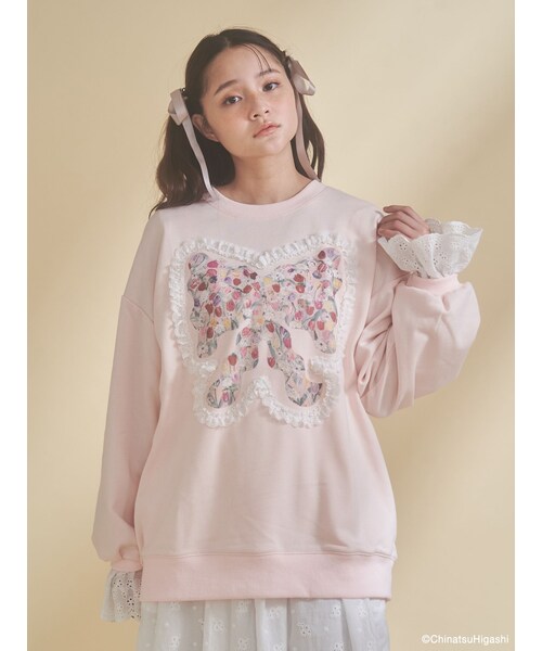Dream Garden-tulip ribbon lace sweat