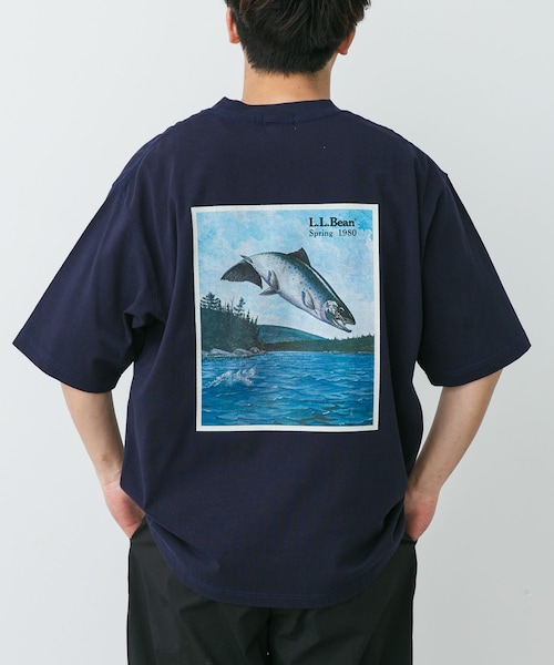 URBAN RESEARCH DOORS(アーバンリサーチドアーズ)の「L.L.Bean JAPAN EDITION 1980 SS CATALOG TROUT T-SHIRTS(Tシャツ/カットソー・メンズ・ECRU/BIRCH/NAVY/TOP VIOLET/TOP TEAL・M/L/XL)」の4枚目の写真