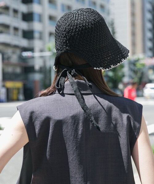 SENSE OF PLACE by URBAN RESEARCH（センスオブプレイスバイアーバンリサーチ）の「ボンネットベルハット（ハット・レディース・IVORY/BLACK・one）」の15枚目の写真
