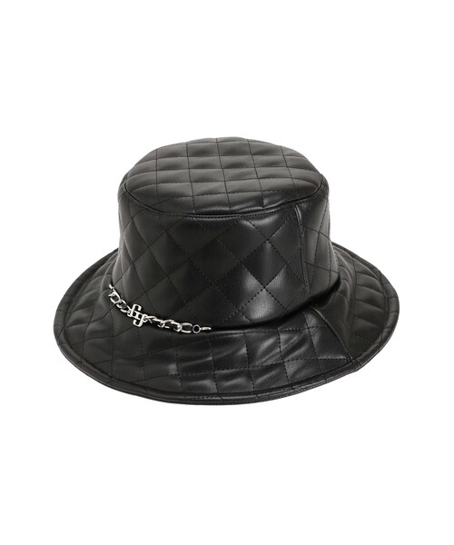GYDA（ジェイダ）の「Quilting GGチェーン バケットハット（ハット・レディース・オフホワイト/ブラック・F）」の5枚目の写真