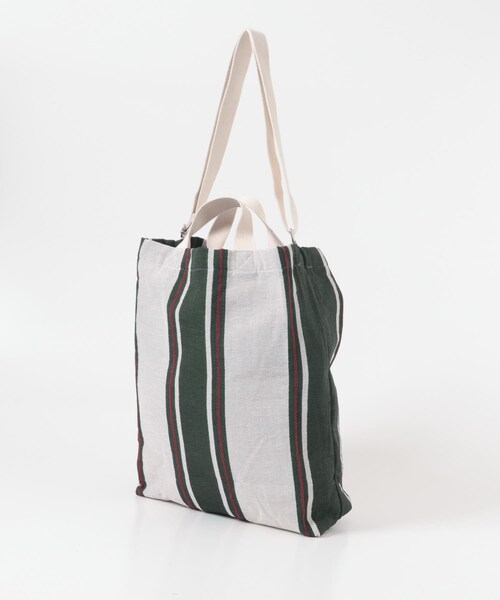 URBAN RESEARCH DOORS（アーバンリサーチドアーズ）の「2WAYストライプトートバッグ（トートバッグ・メンズ・GREEN/L.BLUE/ORANGE・-）」の9枚目の写真