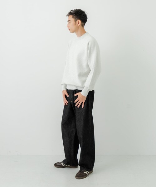 URBAN RESEARCH（アーバンリサーチ）の「綿カシミヤスウェットニット（ニット/セーター・メンズ・GRAY/KHAKI/OATMEAL/NAVY・M/L）」の19枚目の写真
