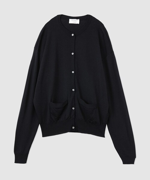 ROPE'（ロペ）の「JOHN SMEDLEY別注 CD（ジョンスメドレー別注/天竺ニットカーディガン）（カーディガン/ボレロ・レディース・ブラック/チャコール/ライトグレー/ベージュ/ワイン・36/38）」の18枚目の写真