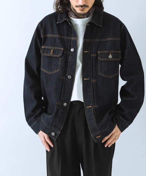 ITEMS URBANRESEARCH（アイテムズ アーバンリサーチ）の「『セットアップ対応』SOFT FEEL DENIM 2NDジャケット（デニムジャケット・メンズ・BLACK/GRAY/INDIGO BLU・M/L）」の3枚目の写真