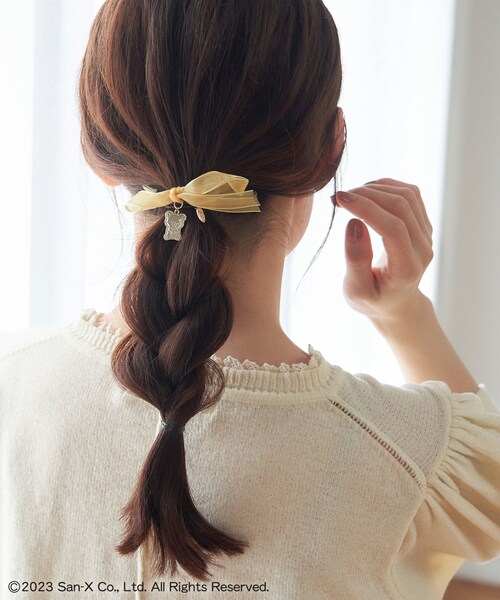 ROPE' PICNIC（ロペピクニック）の「【Rilakkuma(リラックマ) 】meets ROPE' PICNIC/オーガンジーヘアポニー（ヘアゴム・レディース・キナリ/ラベンダー/イエロー・F）」の18枚目の写真