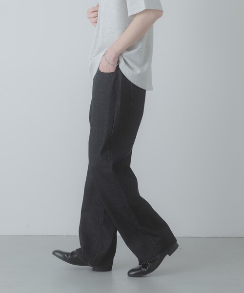 SENSE OF PLACE by URBAN RESEARCH(センスオブプレイスバイアーバンリサーチ)の「ストレートデニムパンツ(デニムパンツ・メンズ・BLACK/D.INDIGO・S/M/L)」の6枚目の写真