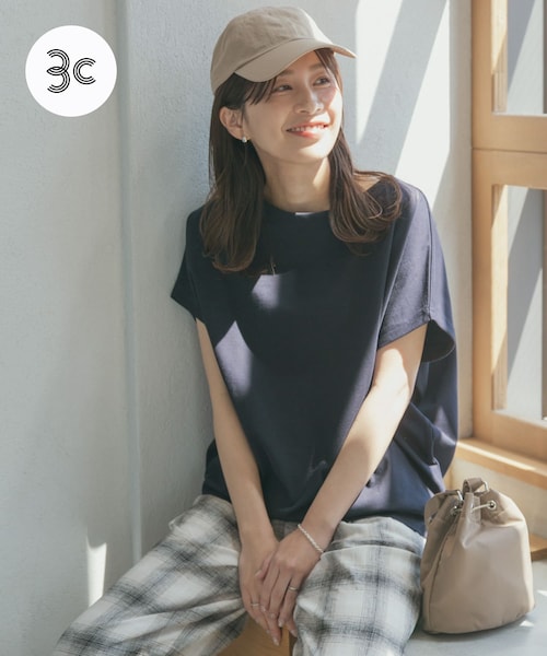 URBAN RESEARCH DOORS(アーバンリサーチドアーズ)の「『UR TECH ひやサラクール』ドライコットンボートネックプルオーバー(Tシャツ/カットソー・レディース・MUSTARD/OFF/PINK/BLUE/NAVY/GRN/TOP GRAY・M)」の5枚目の写真