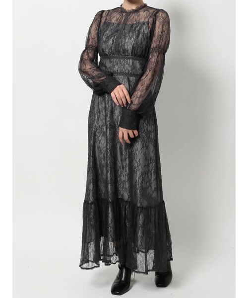 MERCURYDUO（マーキュリーデュオ）の「レースティアードマーメイドドレス（ドレス・レディース・ミントグリーン/ブラウン・S/M）」の16枚目の写真