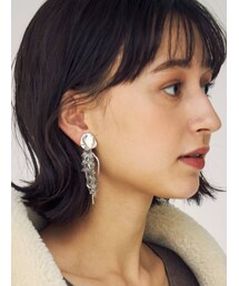 MERCURYDUO | クリスタルチェーンシャワーイヤリング(ピアス（両耳用）)