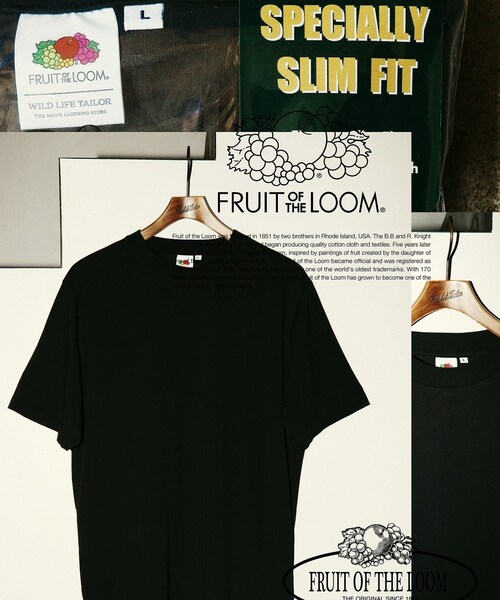 ADAM ET ROPE'(アダムエロペ)の「【FRUIT OF THE LOOM for WILD LIFE TAILOR】EX SLIM FIT 2PCS PAC TEE(Tシャツ/カットソー・メンズ・ブラック/ホワイト・L/M/S/XL)」の14枚目の写真