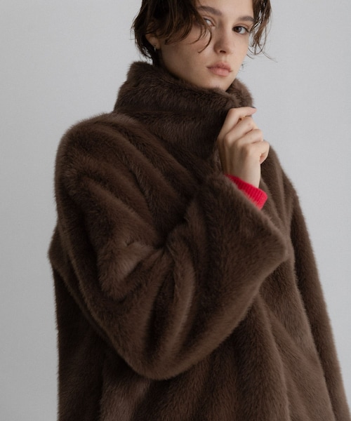 URBAN RESEARCH Sonny Label（アーバンリサーチサニーレーベル）の「フェイクファースタンドブルゾン（ブルゾン・レディース・アッシュグレー/ブラウン・Free）」の2枚目の写真