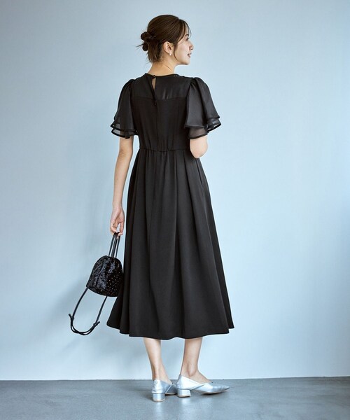 ROPE' PICNIC(ロペピクニック)の「【Mon E’toile/モンエトワール】フレア袖ビスチェデザインワンピース(ドレス・レディース・ブラック/グリーン/サックス・M/S)」の20枚目の写真