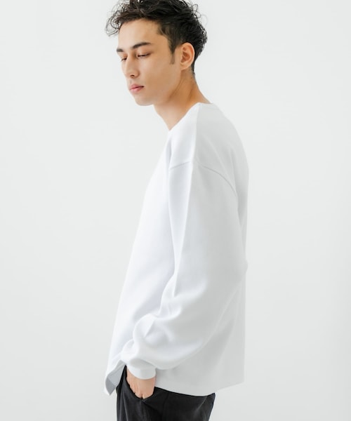 URBAN RESEARCH（アーバンリサーチ）の「度詰めワッフルロングスリーブ（Tシャツ/カットソー・メンズ・WHITE/OATMEAL/GRAY H/BLACK・S/M/L/XL）」の7枚目の写真
