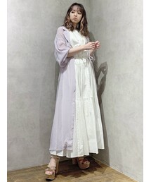 dazzlin | シアーラペルロングシャツ(シャツ/ブラウス)