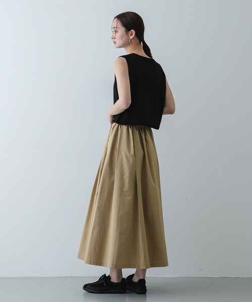 SENSE OF PLACE by URBAN RESEARCH（センスオブプレイスバイアーバンリサーチ）の「タックボリュームスカート（スカート・レディース・BEIGE/BLACK/BLUE・One）」の18枚目の写真