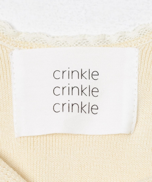 URBAN RESEARCH(アーバンリサーチ)の「crinkle crinkle crinkle FLOWER JACQUARD KNIT CAMI(キャミソール・レディース・IVORY/BLACK・Free)」の7枚目の写真