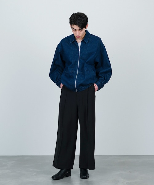 JUNRED(ジュンレッド)の「j.n.r.d / ルーズジップデニムブルゾン(デニムジャケット・メンズ・キナリ/ネイビー・L/M)」の17枚目の写真