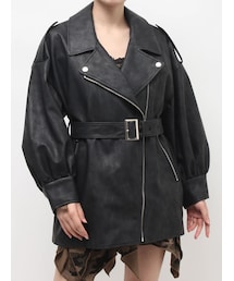 EVRIS | オーバーサイズライダースジャケット(ライダースジャケット)