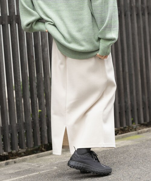 EKAL（エカル）の「ウォームドジャージスカート（スカート・レディース・アイボリー/ブラック/ブラウン・one）」の20枚目の写真