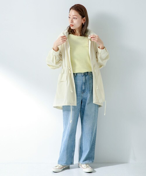 URBAN RESEARCH Sonny Label（アーバンリサーチサニーレーベル）の「ミリタリーナイロンブルゾン（モッズコート・レディース・カーキ/オフ/ブラック・FREE）」の15枚目の写真