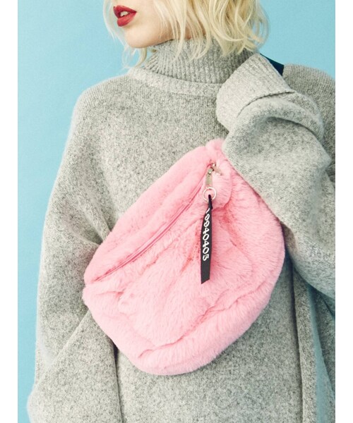 jouetie（ジュエティ）の「ファーウエストポーチ（ボディバッグ/ウエストポーチ・レディース・ピンク/ブラック/パープル・M/F）」の8枚目の写真