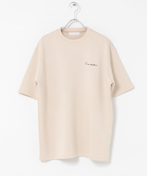 SENSE OF PLACE by URBAN RESEARCH（センスオブプレイスバイアーバンリサーチ）の「『一部WEB限定カラー』シシュウダンボールポンチショートスリーブTシャツ（Tシャツ/カットソー・メンズ・WHT×BLK/BLK×WHT/CHA×BLK/GRE×BLK/GRN×WHT/BRN×BLK/YEL×WHT・M/L）」の5枚目の写真