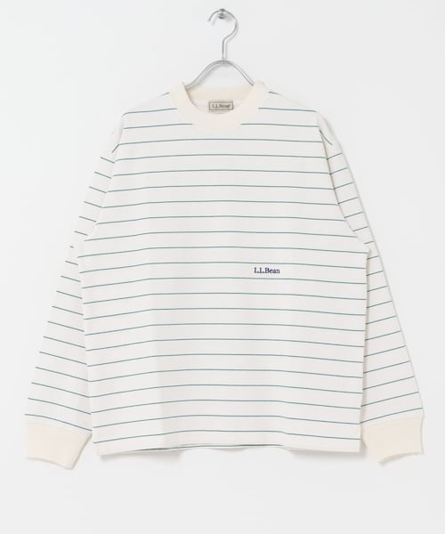 URBAN RESEARCH DOORS（アーバンリサーチドアーズ）の「L.L.Bean JAPAN EDITION　LONGSLEEVESTRIPEDT-SHIRTS（Tシャツ/カットソー・レディース・OFF/GREEN/BIRCH/YEL/NAVY/TEAL/GREY/RED・M）」の2枚目の写真